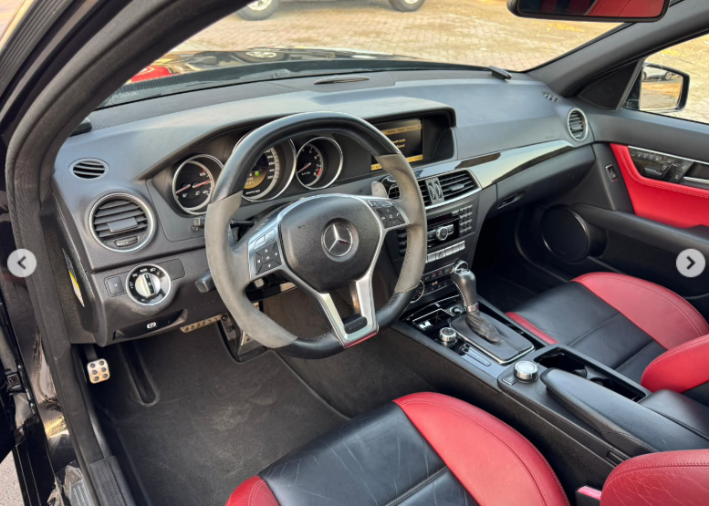 2012 Mercedes-Benz C 63 AMG P31 Development Package 6.2L V8 Engine Black Red Sedan