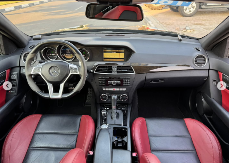 2012 Mercedes-Benz C 63 AMG P31 Development Package 6.2L V8 Engine Black Red Sedan