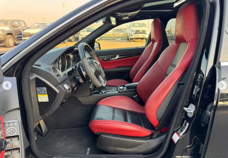 2012 Mercedes-Benz C 63 AMG P31 Development Package 6.2L V8 Engine Black Red Sedan