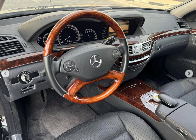 2012 Mercedes-Benz S550L AMG 4.6 Litres Twin-Turbo V8 Petrol Engine Black Sedan