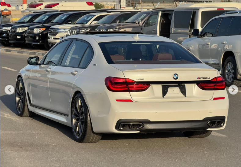 2017 BMW M760Li xDrive 6.6-liter TwinPower Turbo V12 Petrol Engine White Brown Luxury Sedan