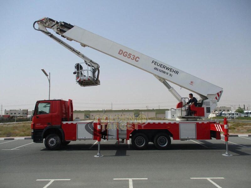 2012 Mercedes Actros 3332 6x4 Aerial Platform 6 Cylinder Diesel Engine Red 53 Meter
