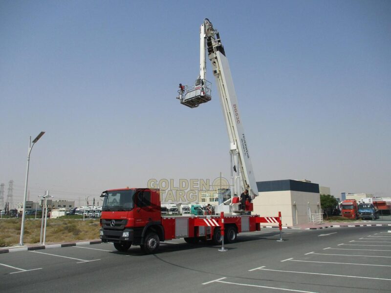 2012 Mercedes Actros 3332 6x4 Aerial Platform 6 Cylinder Diesel Engine Red 53 Meter