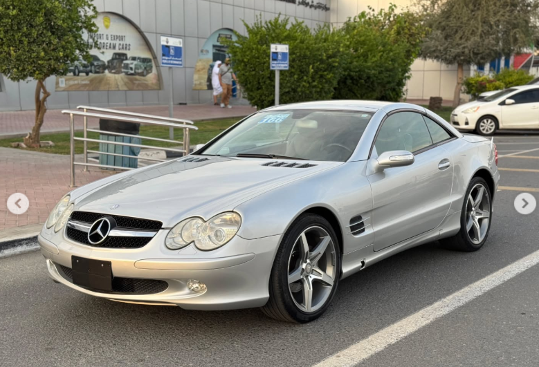 2005 Mercedes-Benz SL 350 3.7 Litres 6 Cylinders Petrol Engine Silver Grey Convertible