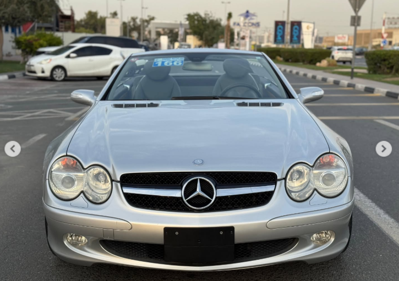 2005 Mercedes-Benz SL 350 3.7 Litres 6 Cylinders Petrol Engine Silver Grey Convertible