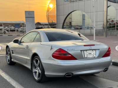 2005 Mercedes-Benz SL 350 3.7 Litres 6 Cylinders Petrol Engine Silver Grey Convertible