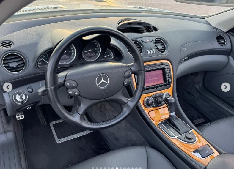 2005 Mercedes-Benz SL 350 3.7 Litres 6 Cylinders Petrol Engine Silver Grey Convertible