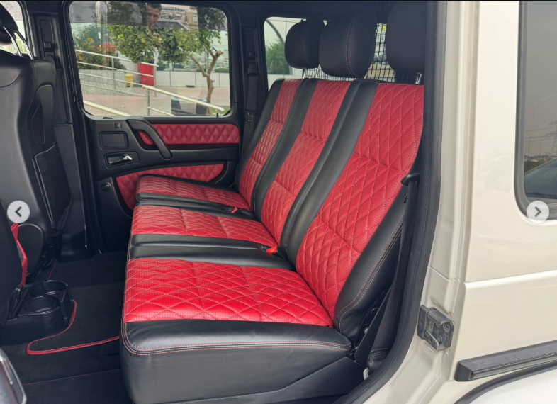 2017 Mercedes-Benz G 63 AMG 5.5 Liters V8 Biturbo Petrol Engine White Red SUV