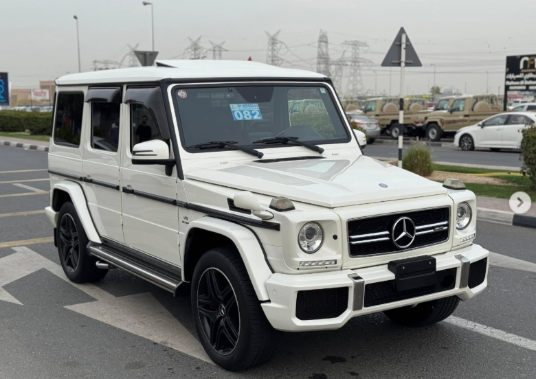 2017 Mercedes-Benz G 63 AMG 5.5 Liters V8 Biturbo Petrol Engine White Red SUV