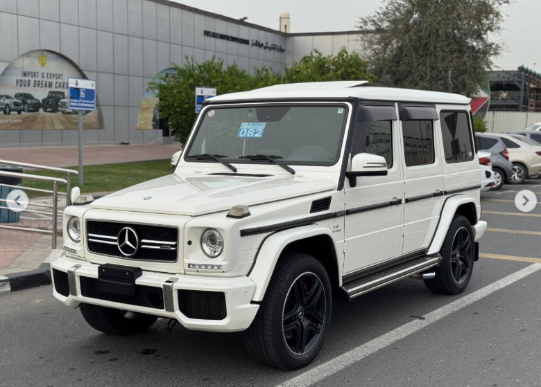 2017 Mercedes-Benz G 63 AMG 5.5 Liters V8 Biturbo Petrol Engine White Red SUV