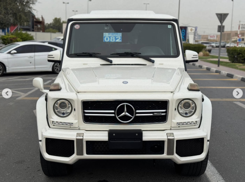 2017 Mercedes-Benz G 63 AMG 5.5 Liters V8 Biturbo Petrol Engine White Red SUV