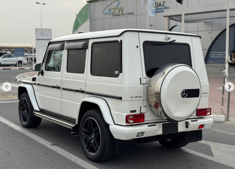 2017 Mercedes-Benz G 63 AMG 5.5 Liters V8 Biturbo Petrol Engine White Red SUV
