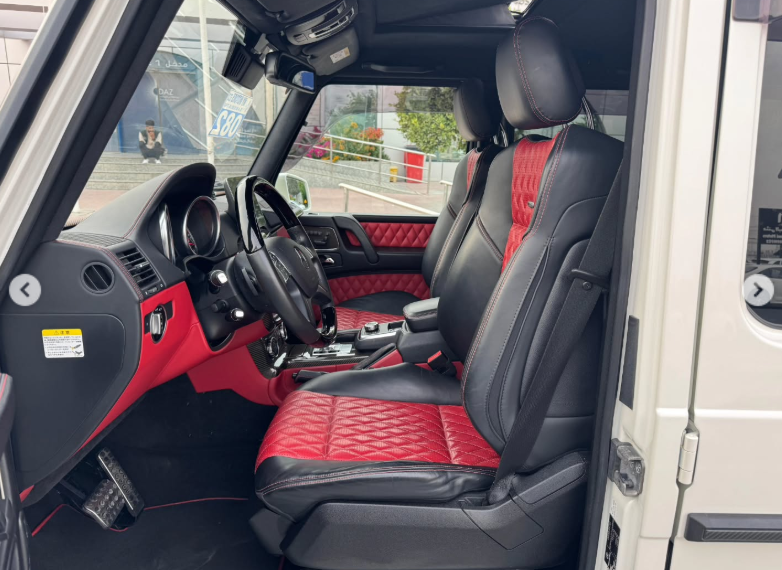 2017 Mercedes-Benz G 63 AMG 5.5 Liters V8 Biturbo Petrol Engine White Red SUV