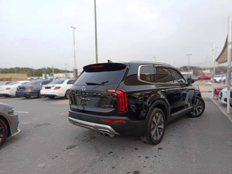 2020 Kia Telluride SX 3.8L Lambda II V6 Gasoline Direct Injection Black Brown SUV Full Option