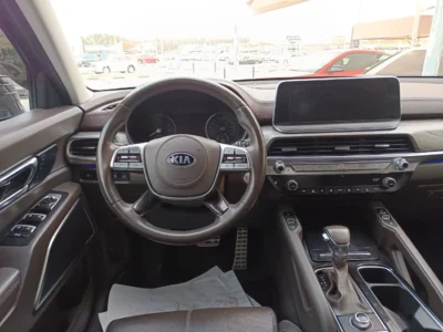 2020 Kia Telluride SX 3.8L Lambda II V6 Gasoline Direct Injection Black Brown SUV Full Option
