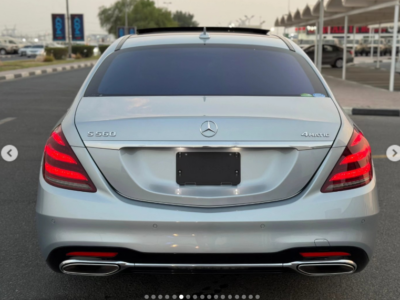 2018 Mercedes-Benz S 560 4.0-liter twin-turbo V8 Petrol Engine Silver Black Luxury Sedan