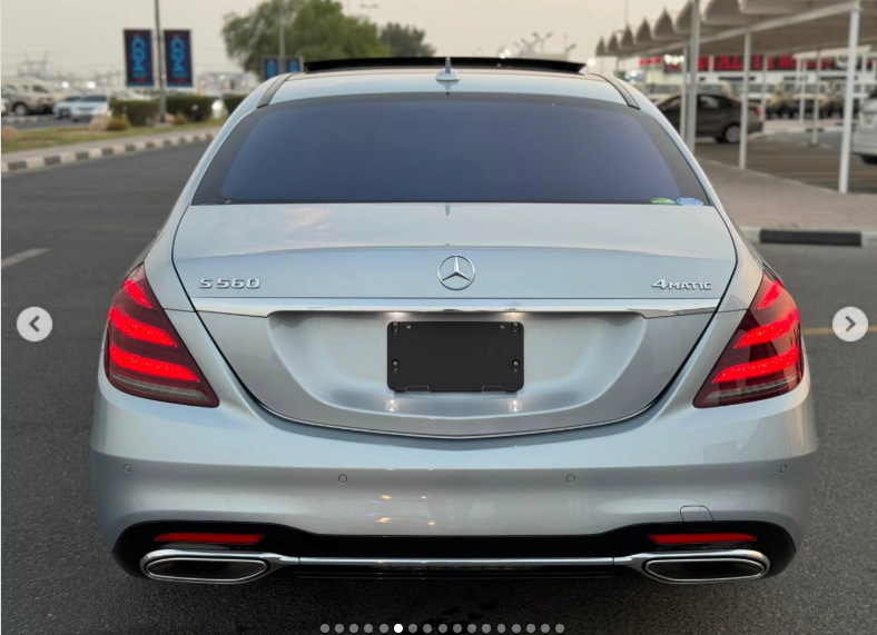 2018 Mercedes-Benz S 560 4.0-liter twin-turbo V8 Petrol Engine Silver Black Luxury Sedan