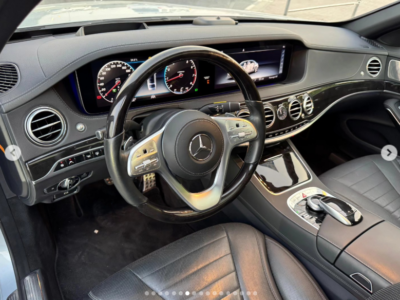 2018 Mercedes-Benz S 560 4.0-liter twin-turbo V8 Petrol Engine Silver Black Luxury Sedan