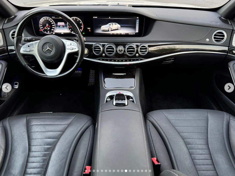 2018 Mercedes-Benz S 560 4.0-liter twin-turbo V8 Petrol Engine Silver Black Luxury Sedan