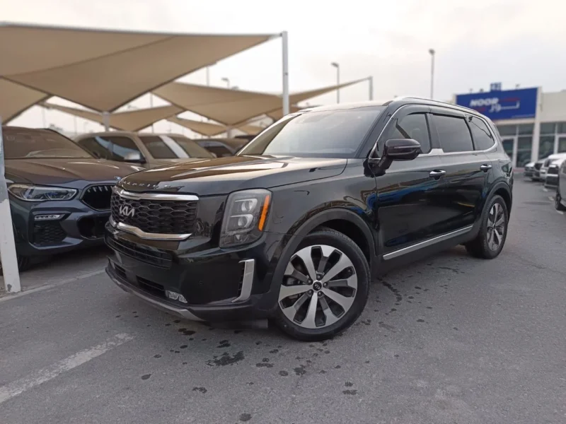2020 Kia Telluride SX 3.8L Lambda II V6 Gasoline Direct Injection Black Brown SUV Full Option