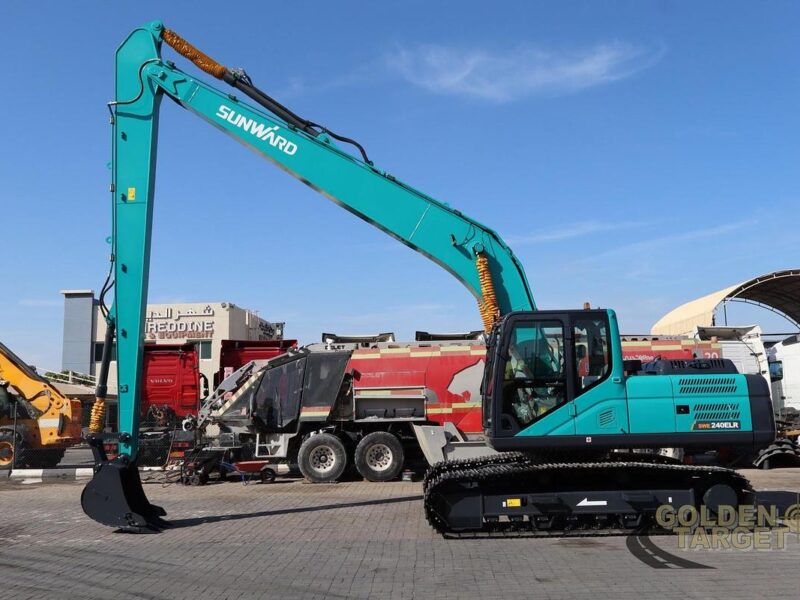 2026 SUNWARD SWE240ELR Long Boom Hydraulic Excavator 6 Cylinder Diesel Engine
