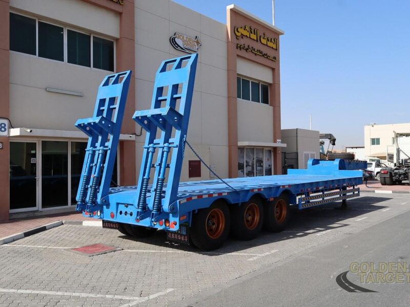 2026 Unused 3 Axle Lowbed Trailer 60-ton Manual Ramps 12R22.5 Tires