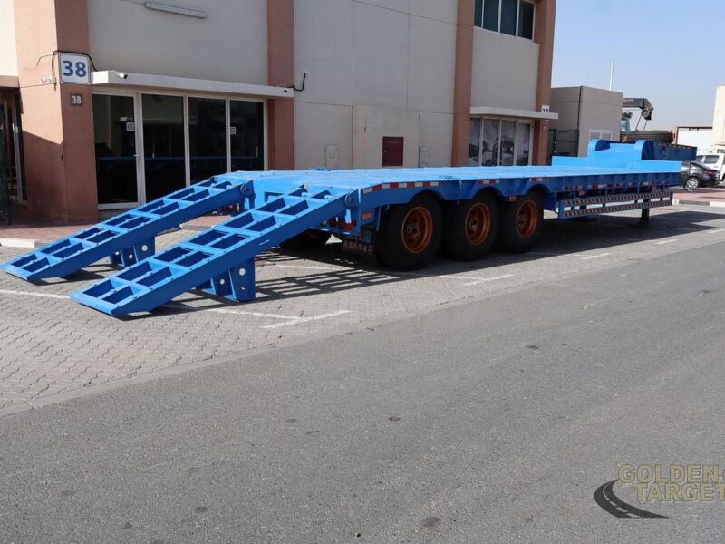 2026 Unused 3 Axle Lowbed Trailer 60-ton Manual Ramps 12R22.5 Tires
