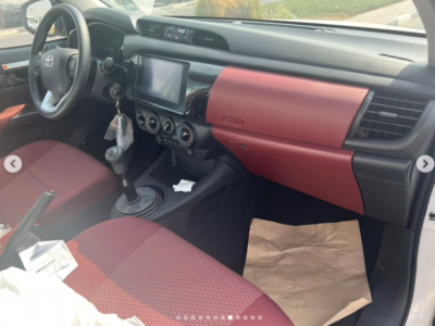 2025 Toyota Hilux 2.4 Litres 4-Cylinder Turbo Diesel White Red Double Cab Pickup MT