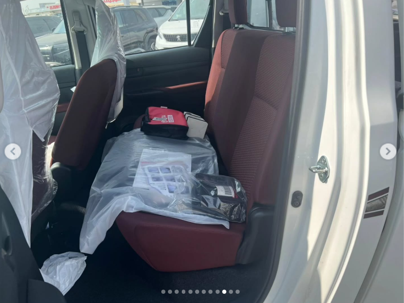 2025 Toyota Hilux 2.4 Litres 4-Cylinder Turbo Diesel White Red Double Cab Pickup MT