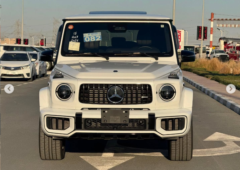 2025 Mercedes-Benz G 63 AMG 4.0-liter V8 biturbo Petrol Engine White Black SUV
