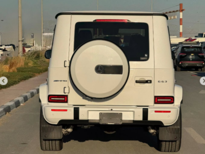 2025 Mercedes-Benz G 63 AMG 4.0-liter V8 biturbo Petrol Engine White Black SUV