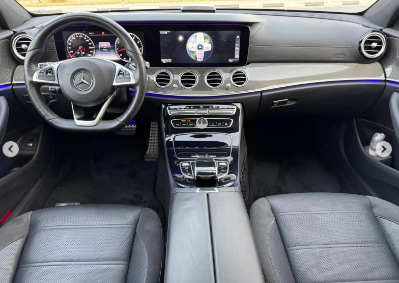 2017 Mercedes-Benz E43 AMG 3.0 Litres V6 Biturbo Petrol Engine Silver Black Sedan