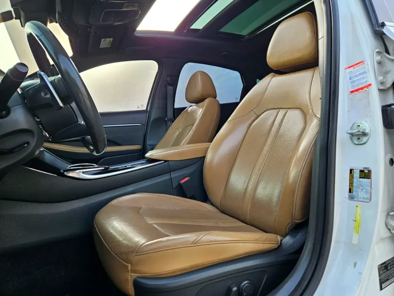 2021 Hyundai Sonata Limited 1.6L Turbocharged GDI 4-Cylinder Engine White Brown Sedan