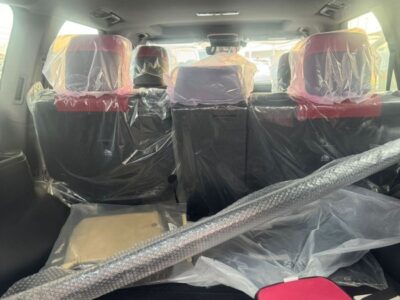 2024 Toyota Land Cruiser 300 Series GR SPORT 3.3L Twin-Turbo Diesel V6 White Red SUV