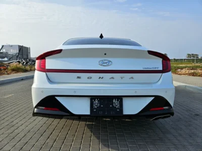 2021 Hyundai Sonata Limited 1.6L Turbocharged GDI 4-Cylinder Engine White Brown Sedan