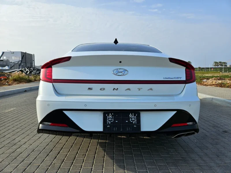 2021 Hyundai Sonata Limited 1.6L Turbocharged GDI 4-Cylinder Engine White Brown Sedan