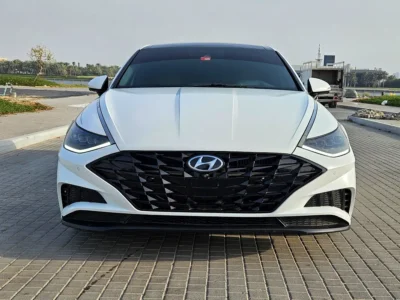 2021 Hyundai Sonata Limited 1.6L Turbocharged GDI 4-Cylinder Engine White Brown Sedan