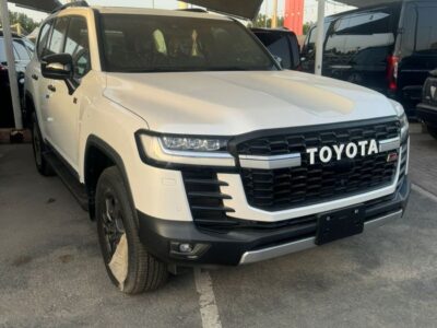 2024 Toyota Land Cruiser 300 Series GR SPORT 3.3L Twin-Turbo Diesel V6 White Red SUV