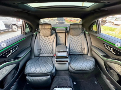 2022 Mercedes-Benz S 500L 3.0-liter turbocharged inline-six Engine White Black Luxury Sedan