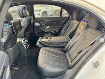 2018 Mercedes-Benz S 560 4.0L V8 twin-turbocharged Engine White Black Luxury Sedan