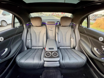 2018 Mercedes-Benz S 560 4.0L V8 twin-turbocharged Engine White Black Luxury Sedan