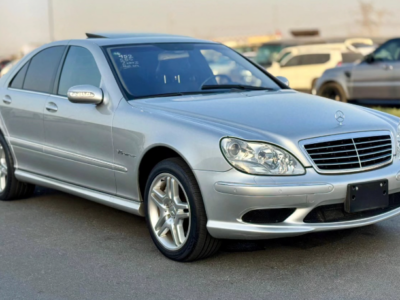 2003 Mercedes-Benz S 55 AMG 5.4 Liter Supercharged V8 Engine Silver Black Sedan