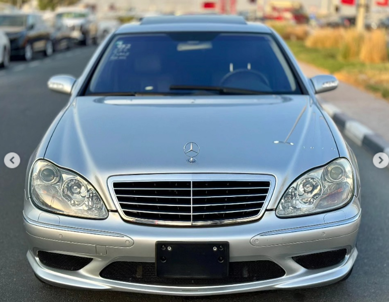 2003 Mercedes-Benz S 55 AMG 5.4 Liter Supercharged V8 Engine Silver Black Sedan
