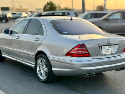 2003 Mercedes-Benz S 55 AMG 5.4 Liter Supercharged V8 Engine Silver Black Sedan