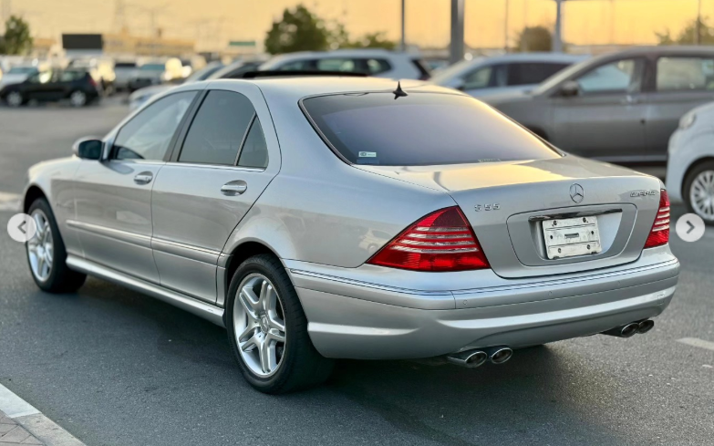 2003 Mercedes-Benz S 55 AMG 5.4 Liter Supercharged V8 Engine Silver Black Sedan