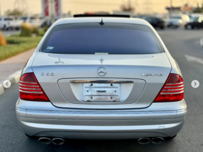 2003 Mercedes-Benz S 55 AMG 5.4 Liter Supercharged V8 Engine Silver Black Sedan