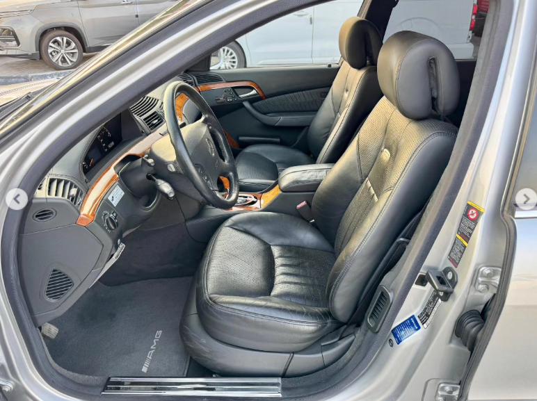 2003 Mercedes-Benz S 55 AMG 5.4 Liter Supercharged V8 Engine Silver Black Sedan