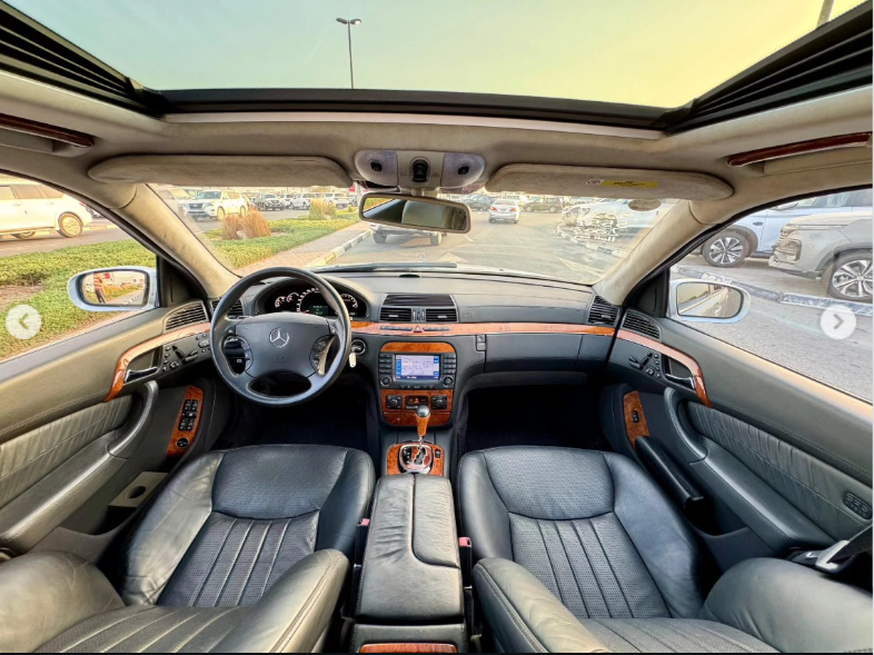 2003 Mercedes-Benz S 55 AMG 5.4 Liter Supercharged V8 Engine Silver Black Sedan