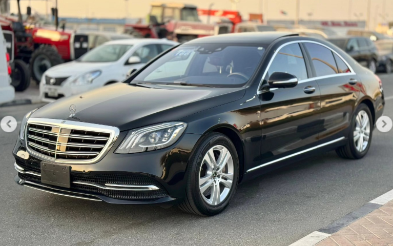 2018 Mercedes-Benz S 450 3.0-liter turbocharged V6 Petrol Engine Black Sedan RWD