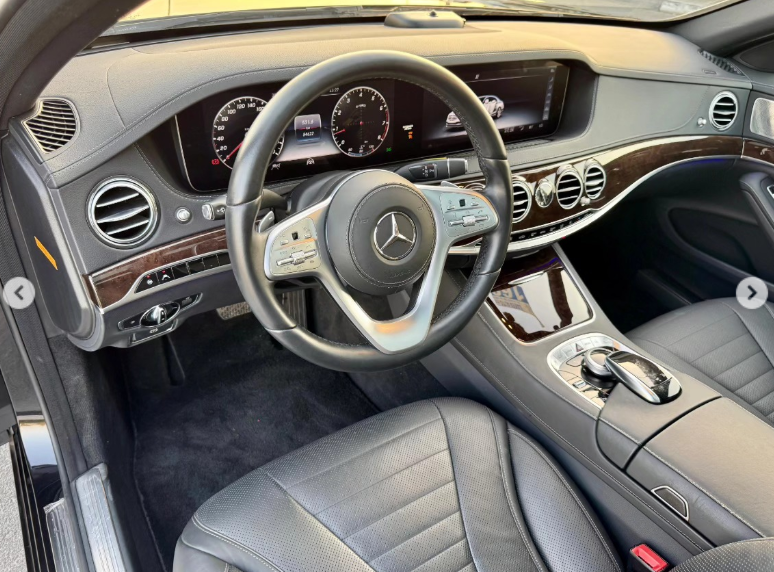 2018 Mercedes-Benz S 450 3.0-liter turbocharged V6 Petrol Engine Black Sedan RWD